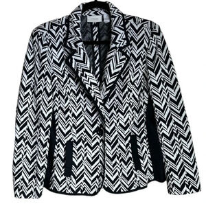 Chico chevron textured fitted one button closure blazer,
Multi media, NWOT
